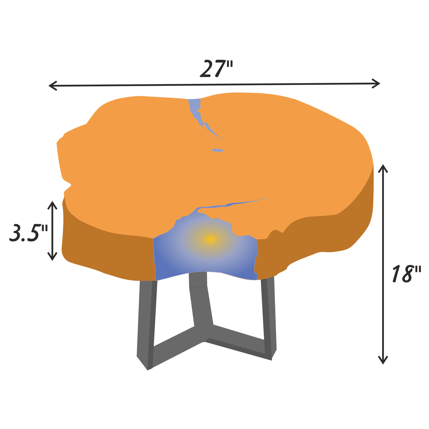 Sapphire Fiord - Wooden Cookie Table