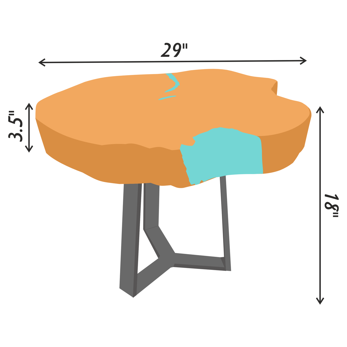 Periwinkle Nook - Wooden Cookie Table