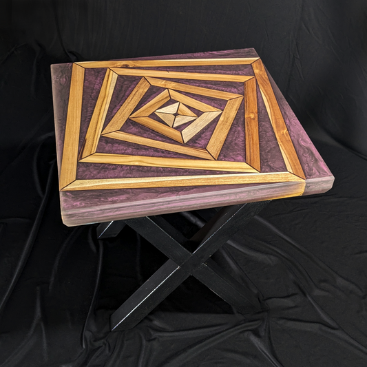 Lilac Illusion - Resin End Table